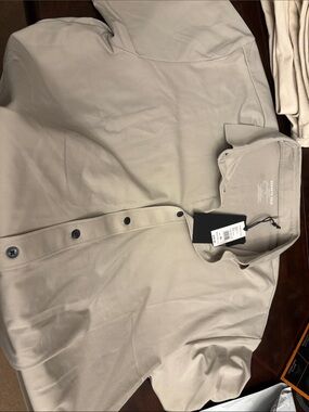 Kenneth Cole Light Beige Button-Up Shirt